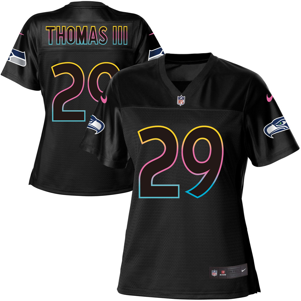 Women's Game Earl Thomas III Nike Jersey Black - #29 Fashion NFL Seattle Seahawks